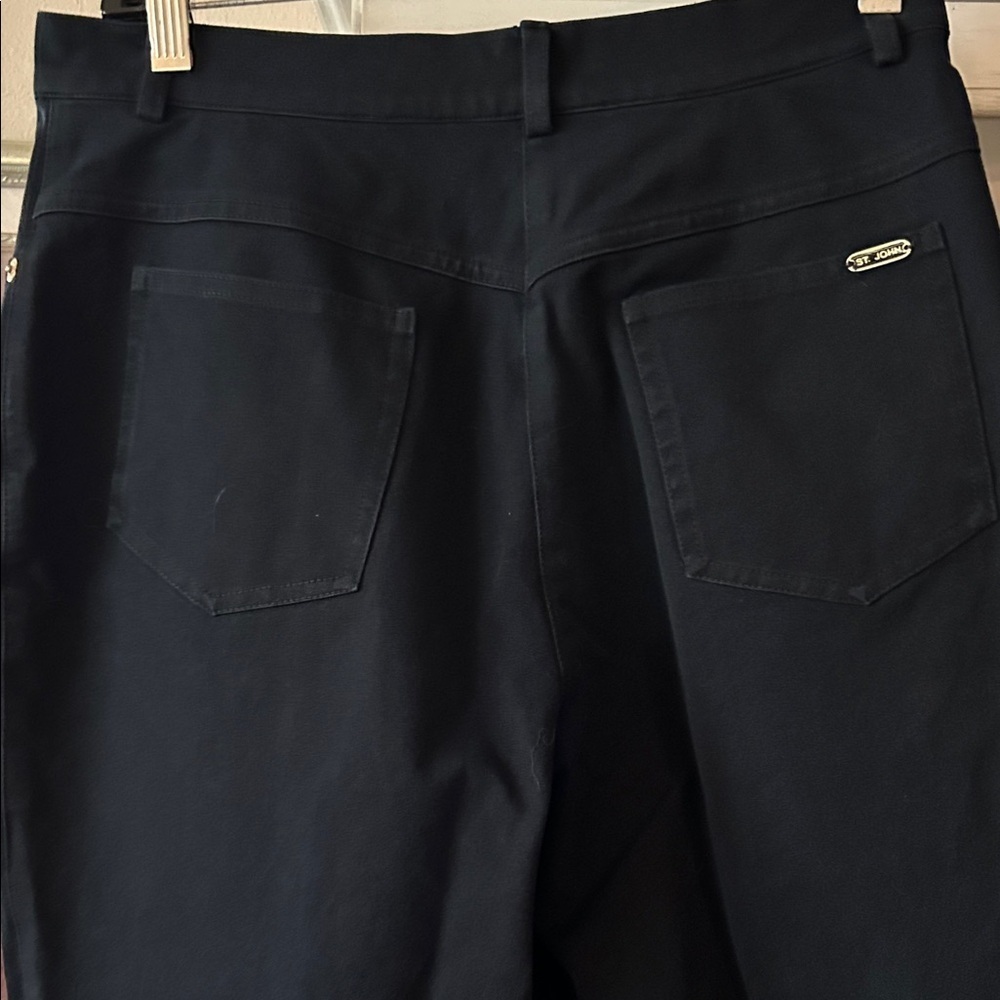 St. John Sport Black Label Navy straight leg pant size 8 - Picture 3 of 3